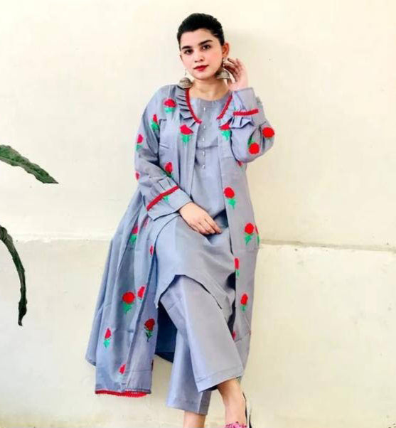 Fancy Silk Gown With Trouser ā Luxury 2-Piece Formal Set for Women