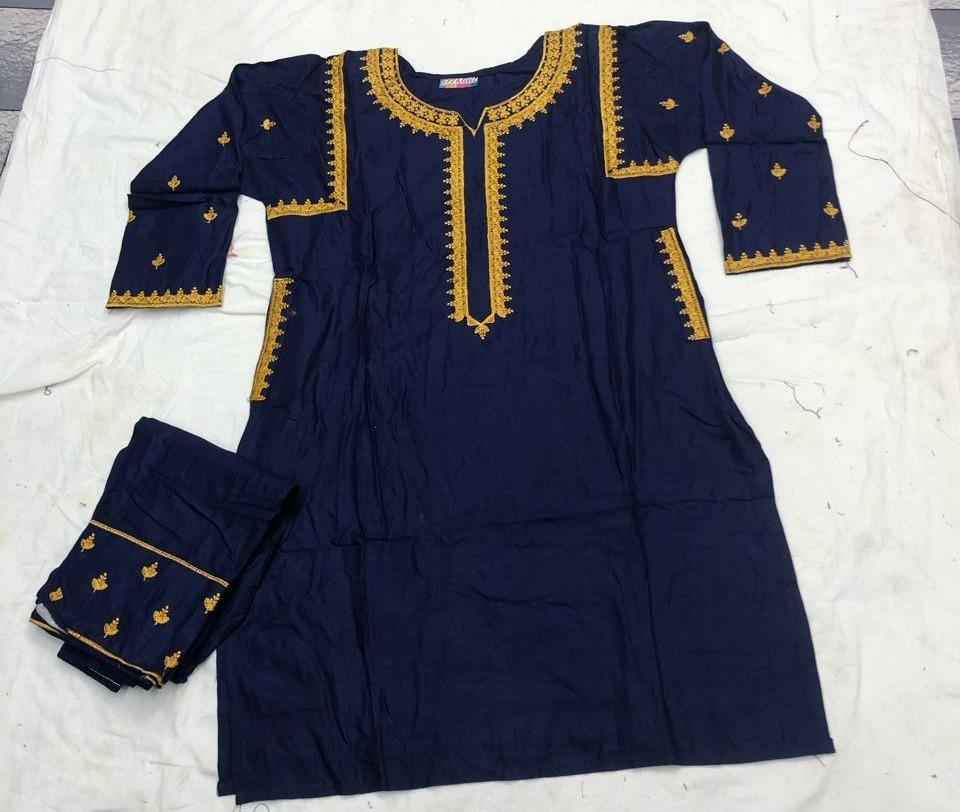 Premium Linen Embroidered 2-Piece Suit