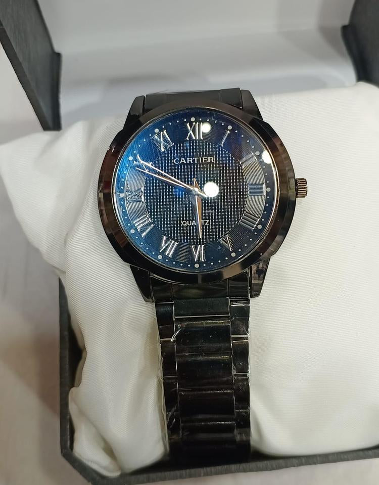 Men’s Stainless Steel Alloy Watch – Sleek Quartz Movement | Water-Resistant .