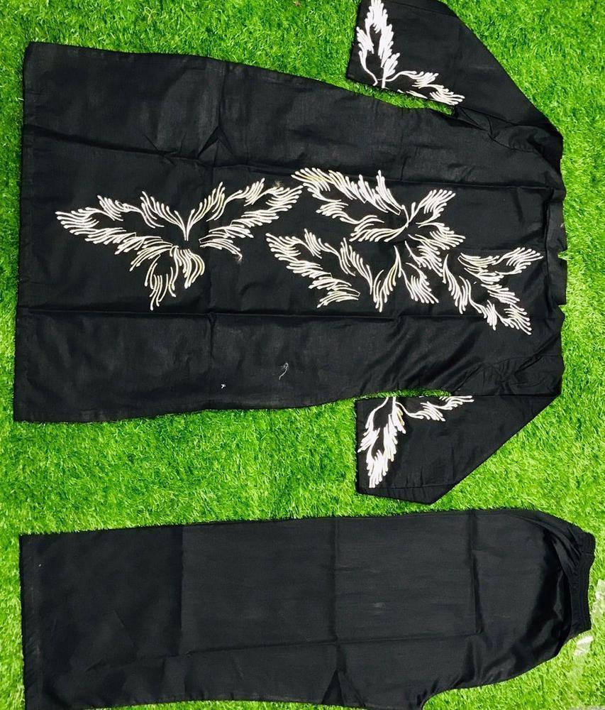 Black Printed Linen 3-Piece Outfit