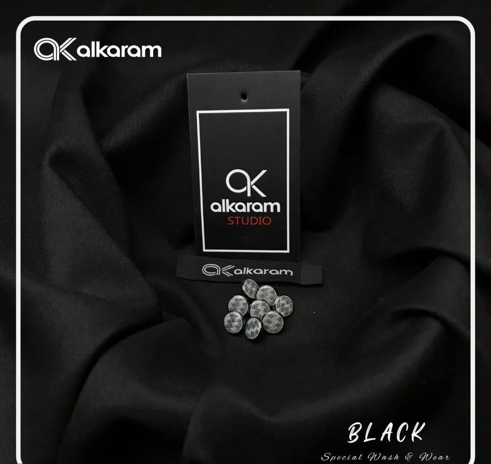 Premium Wash n Wear Unstitched Suit – With Buttons, Inlay Card & Eco-Friendly Packaging .
