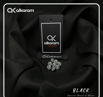 Premium Wash n Wear Unstitched Suit – With Buttons, Inlay Card & Eco-Friendly Packaging .