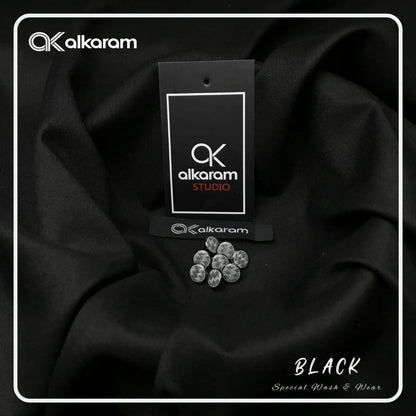Premium Wash n Wear Unstitched Suit – With Buttons, Inlay Card & Eco-Friendly Packaging .