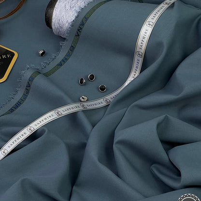 Men’s Blue Wash and Wear Suit – Unstitched Summer Fabric .