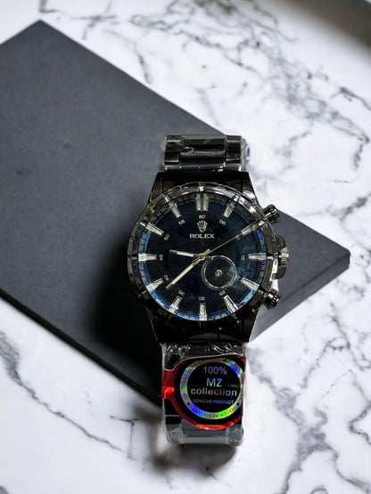 Black Stainless Steel Chain Watch – Sleek & Stylish Timepiece for Men .