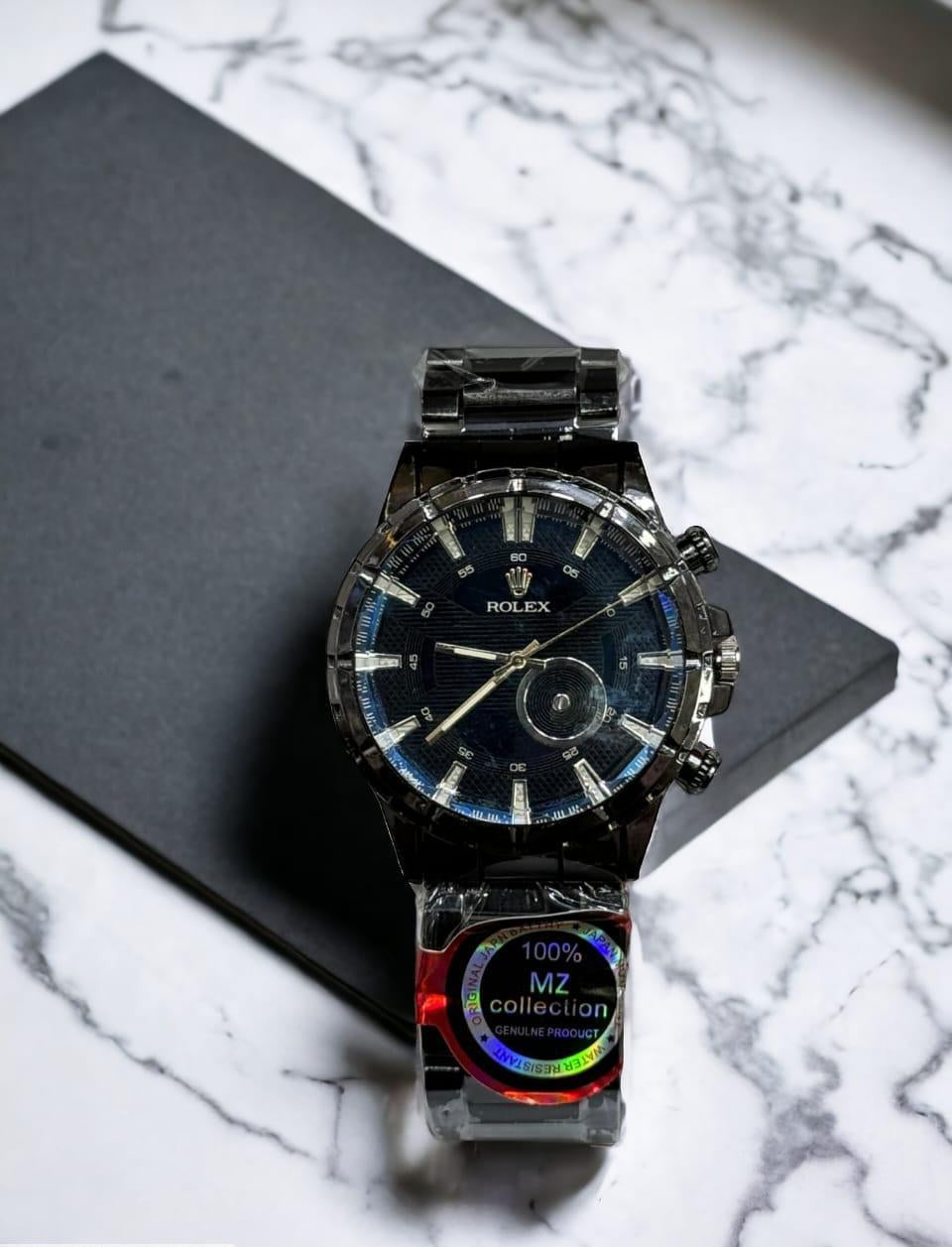 Black Stainless Steel Chain Watch – Sleek & Stylish Timepiece for Men .