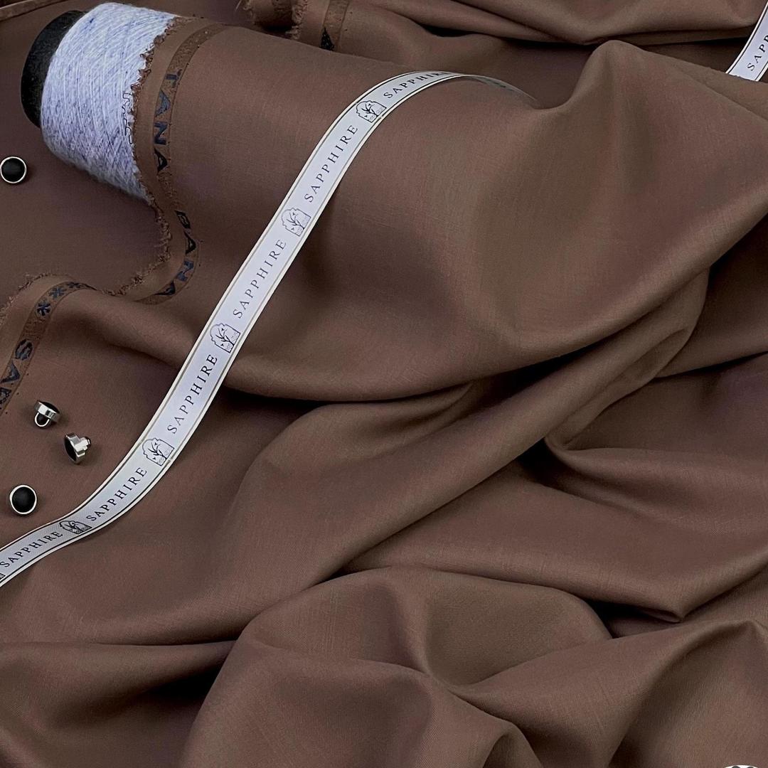 Men’s Brown Wash and Wear Suit – Unstitched Summer Fabric .