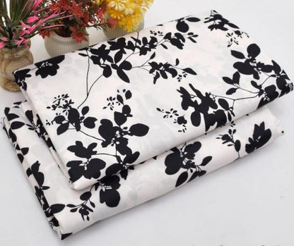 2-Piece Polo Cotton Printed Suit – Elegant Black