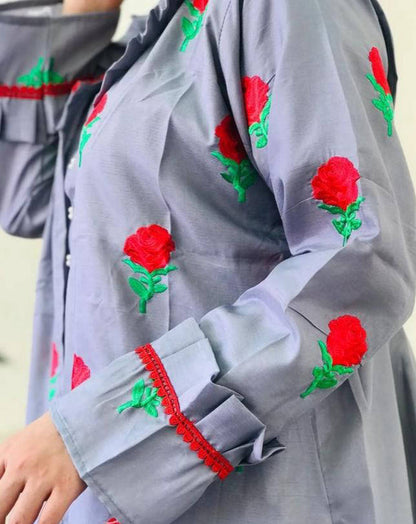 Fancy Silk Gown With Trouser – Luxury 2-Piece Formal Set for Women